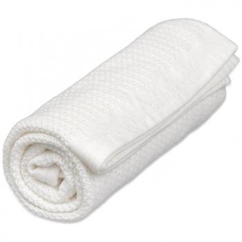 VINTER & BLOOM Kuscheldecke Soft Grid Bio Weiß 100x75 cm