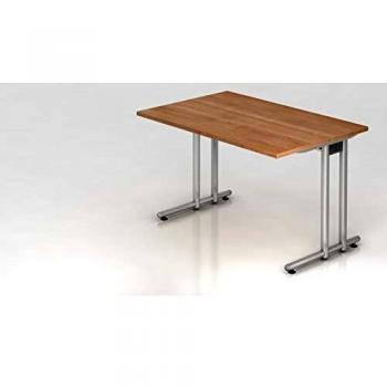 SoldanOffice Schreibtisch PRAKTIKA, B x H x T: 1.200 x 720 x 800 mm - Nussbaum-Dekor