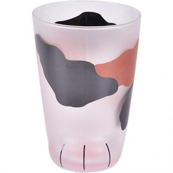 Cartoon Cat Glass Coffee Cup and Saucer 300ml