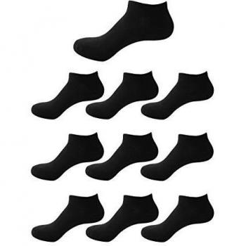 Chaussettes sport courtes en coton de marque Budermmy pour hommes et femmes (F-Noir, tailles 40-44)