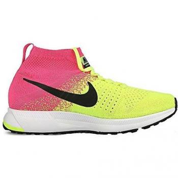 Nike Zm Peg All out Flyknit OC GS, Zapatillas de Running para Hombre, Amarillo (Volt/Black-Pink Blast), 39 EU