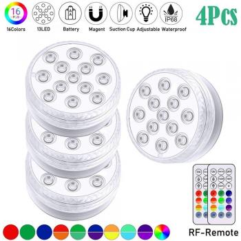 AIBOO 16-Color RGB Underwater Lamp with Remote