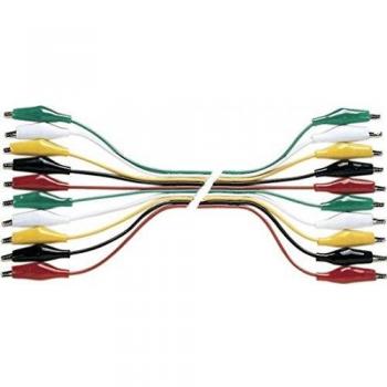 Crocodile Clip Test Leads, 10-Pack