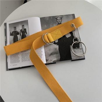 Ceinture Femme en Toile avec Boucle Double D