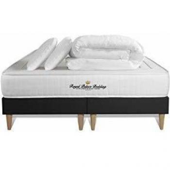 Set Letto Nottingham con Materasso Memory 2x90x200 cm - Altezza 20 cm - Colore Nero