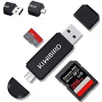 Micro USB OTG Card Adapter Reader for SD Micro SD, SDHC Micro SDHC, SDXC Micro SDXC, TF, UHS-I Cards Compatible with PCs, Android Phones/Tablets with OTG Function