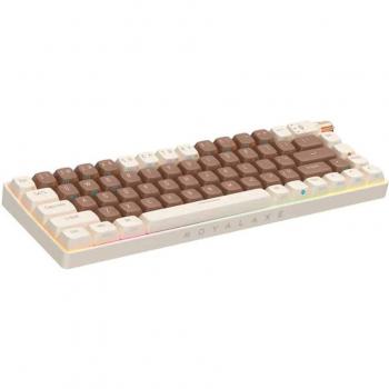 Royalaxe Brown R68 Hot Swappable Mechanical Keyboard TTC Golden-Pink Switches PC/Mac Compatible