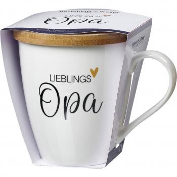 Ritzenhoff & Breker Kaffeebecher LIEBLINGSOPA, 560 ml aus Porzellan, spülmaschinengeeignet, konische Form, - 1 Stück (416602)