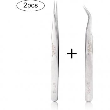 Stainless Steel Lash Pick Tweezers Set – 2 Pieces