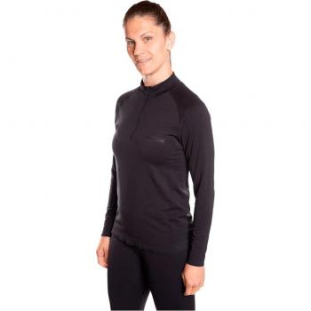 Camiseta térmica manga larga para Mujer Trangoworld Loudet Negro/Gris