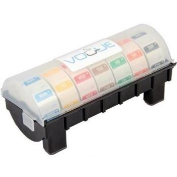 Kit de Etiquetas Alimentarias Solubles con Código de Color y Dispensador de Plástico - 24 mm - Vogue