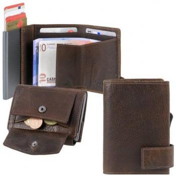 SecWal Herren Kreditkartenbörse 9 cm Braun