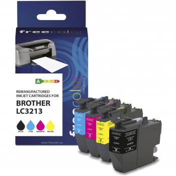 Freecolor Brother LC3213 Remanufactured Tintenpatronen Multipack