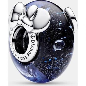 Charm de Cristal Murano Azul Disney Mickey y Minnie