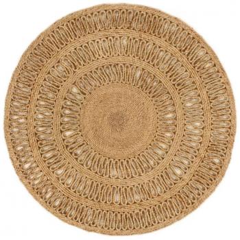 Tappeto Rotondo in Juta Intrecciata 90 cm