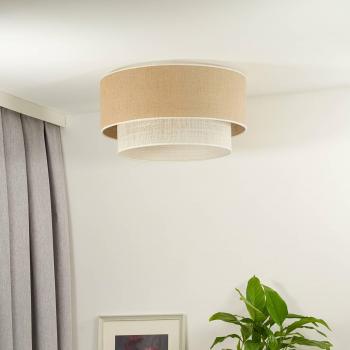 Euluna Boho Jute Ceiling Lamp, Natural Brown/White, Ø 45 cm