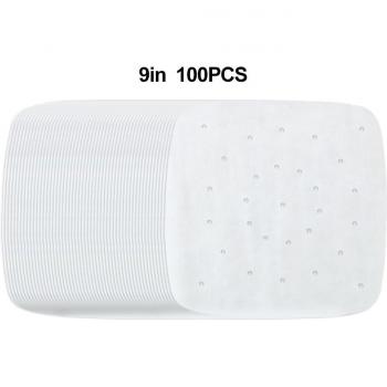 HOOMIN 7/8/9 Inch Air Fryer Liners 100 Pcs White