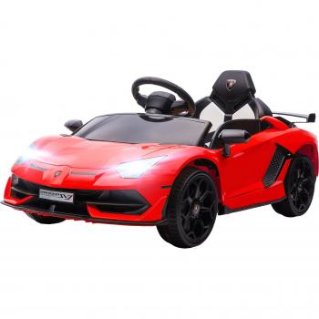 Macchina Elettrica Per Bambini A 12v Licenza Lamborghini Con Clacson E Telecomando, Rossa