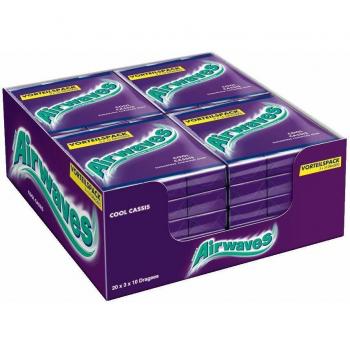 Airwaves Cool Cassis Kaugummi lila zuckerfrei 20 x 3 Packungen
