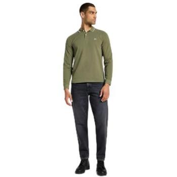 Polo de Hombre Lee de Manga Larga Verde