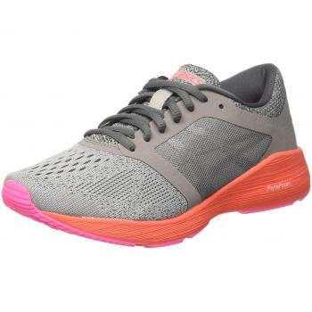 Asics Damen Roadhawk FF Laufschuhe, Grau (Carbon / Silver / Flash Coral), 37.5 EU