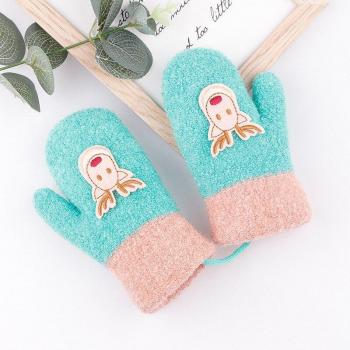 Warmom Children's Winter Gloves with Thick Velvet and Christmas Theme