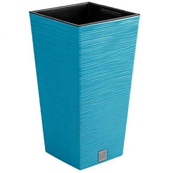 Vaso Furu con Riserva d'Acqua 29x29x55cm Blu Scandinavo