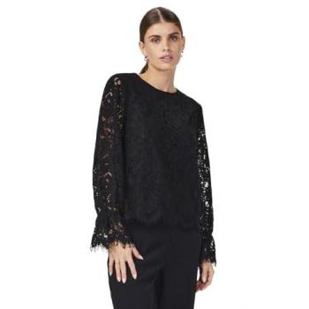 Yas Blusa Nera A Maniche Lunghe XL
