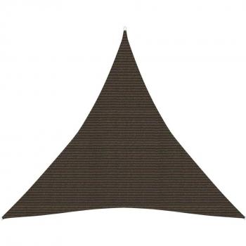 SUNG-LL Toldo de vela HDPE marrón 160 g/m² 4x4x4 m