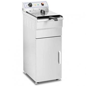 Friteuse électrique professionnelle 16L armoire inox robinet de vidange 6000W