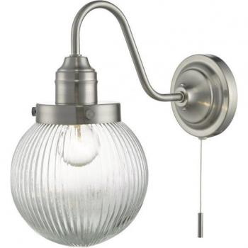 Tamara Single Light Wall Fixture Satin Nickel