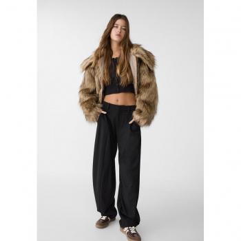 Pantalone Elegante Baggy Stradivarius Nero 38