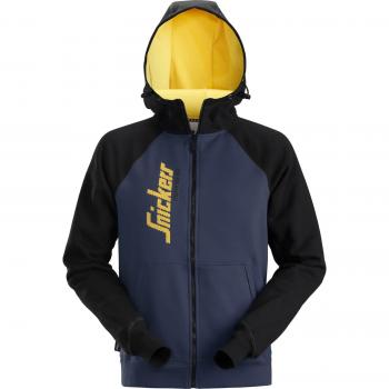 Snickers 2888 Herren Kapuzenpullover mit Vollreißverschluss Navy/Schwarz Größe L