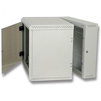 Armadio Rack 19 a Muro 6U Grigio con Porta Vetrata