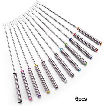 6PCS Stainless Steel Fondue Accessories Fork Set