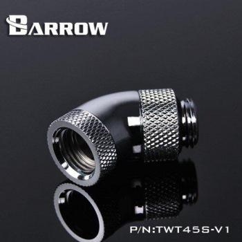 Barrow Black White Silver G1/4'' 45 Degree Dual Rotary Fitting Adapter