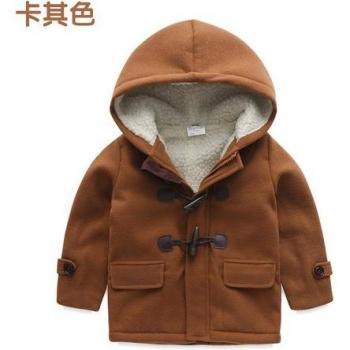 Korean Style Velvet Padded Baby Winter Coat with Buttons