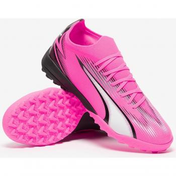 Botas de fútbol Puma Ultra Match TT en color rosa