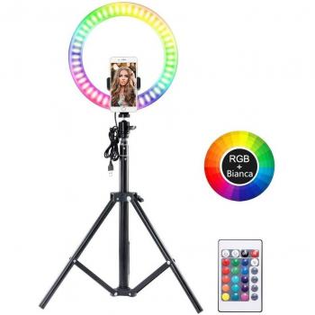 Anello Luce Circolare LED RGB 10 (26cm) per Video e Makeup
