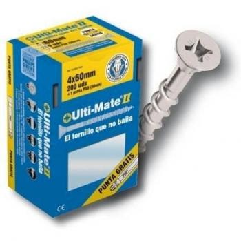 Ulti-Mate II- Tornillo de alto rendimiento Ulti-Mate II zincado en caja XL Medidas 3 x 30 mm