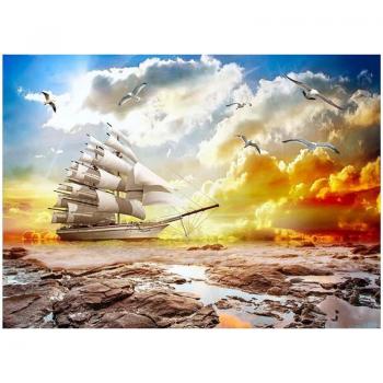 Broderie Strass Paysage Marin 20X30CM
