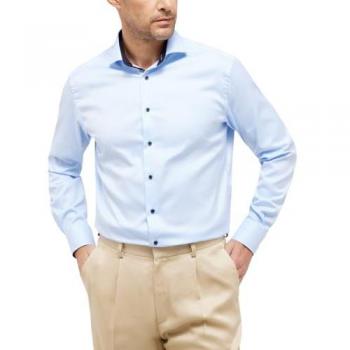 ETERNA Mode GmbH MODERN FIT Cover Shirt in hellblau unifarben - hellblau - male - Size: 44