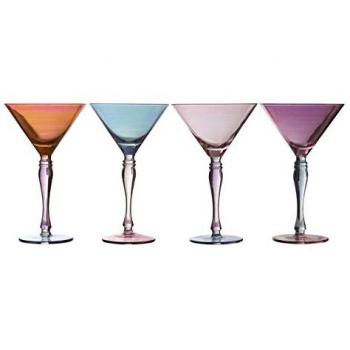 Orsina Aurora 4-Piece Multicolour Cocktail Glasses