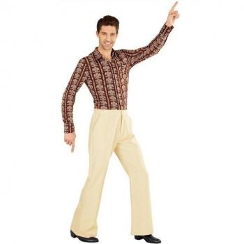 Vintage Hippie Herrenhose Beige für Karneval