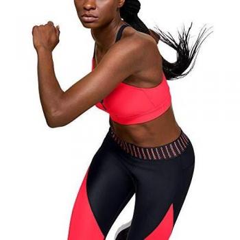 Under Armour Damen Armour Mid Keyhole Graphic Sports Bra BH, Beta (628)/Schwarz, M