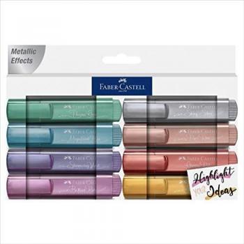 Faber-Castell Metallic Marker Set - 8 Stück Textmarker 1 mm