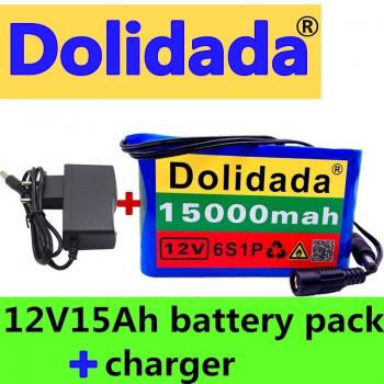 Paquet de batterie portable Li-ion 12.6V 15000mAh pour moniteur TVCC + chargeur