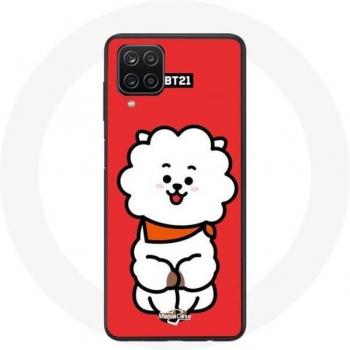 BTS BT21 RJ Jin Red Background Case for Samsung Galaxy A12