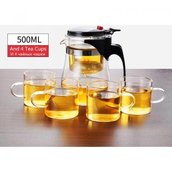 Heat Resistant Glass Tea Pot Infuser Set