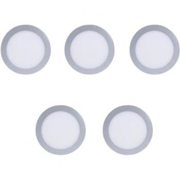 LuceCiclica Pro – 5 Downlight LED 4000K direzione discendente on/off Ø22,5 cm Color Grigio